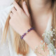 Bracelet Améthyste et Quartz Rose. Bracelet chakra protecteur violet et rose