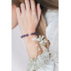 Amethyst Bracelet with its lone pink quartz in the center of our Talisman Bracelet - Elsa Lee Paris 