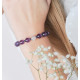 Bracelet Améthyste et Quartz Rose. Bracelet chakra protecteur violet et rose