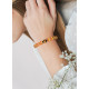 Citrine bracelet with single tiger eye stone by Elsa Lee Paris 