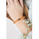 Citrine bracelet with single tiger eye stone by Elsa Lee Paris 