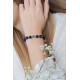 lapis lazuli bracelet and its central blue topaz. Design lithotherapy bracelets