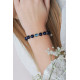lapis lazuli bracelet and its central blue topaz. Design lithotherapy bracelets