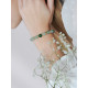 Green Quartz aventurine bracelet with its jade pearl 9 a heart chakra bracelet by Elsa Lee Paris