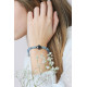 aquamarine bracelet with hematite tree of life by Elsa Lee Paris - protection aquamarine bracelet