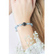 aquamarine bracelet with hematite tree of life by Elsa Lee Paris - protection aquamarine bracelet