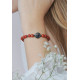 Bracelet Jaspe Rouge et Arbre de Vie. Bracelet Chakra et protecteur rouge