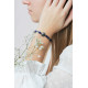Bracelet Lapis Lazuli médaillon arbre de vie en hématite. Bracelet Chakra et protecteur bleu foncé par Elsa Lee