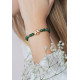 Bracelet Malachite vert et arbre de vie jaune. Bracelet Feng Shui et de protection vert par Elsa Lee