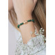 Green and Blue malachite bracelet with Golden Tree of Life by Elsa Lee Paris - Malachite Feng shui bracelet