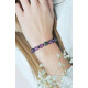 amethyst bracelet with hematite buddha by Elsa Lee - Purple protection bracelet amethyst