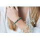 Bracelet Aventurine et Bouddha par Elsa Lee paris. Bracelet Chakra coeur et protecteur vert quartz aventurine