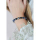 Bracelet Lapis Lazuli Bouddha protecteur par Elsa Lee Paris. Bracelet Feng Shui bleu chakra oeil