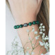 Bracelet Malachite et Bouddha par Elsa Lee Paris. Bracelet vert malachite Feng Shui et protecteur vert