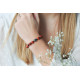 Red jasper bracelet elastic buddha hematite by Elsa Lee. Protection motivation fortitude bracelet
