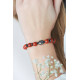 Bracelet Jaspe Rouge et Bouddha en hématite. Bracelet Feng Shui et protecteur rouge chavira racine motivation confiance