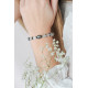 White moonstone bracelet sacred chakra bracelet by Elsa Lee Paris buddha protection and calmness bracelet