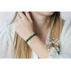 Bracelet Jade et Obsidienne par Elsa Lee paris. Bracelet Feng Shui et protecteur vert noir