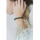 Bracelet Jade et Obsidienne par Elsa Lee paris. Bracelet Feng Shui et protecteur vert noir