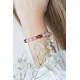 Bracelet Pierres de Soleil et Cornaline par Elsa Lee Paris. Bracelet chapelet et protecteur orange rouge