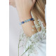 Bracelet Aigue Marine et Lapis Lazuli par Elsa Lee Paris. Bracelet chapelet Feng Shui et protecteur bleu