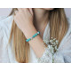 Bracelet Amazonite et Topaze Bleue par Elsa Lee Paris. Bracelet Feng Shui et de protection bleu