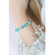 Bracelet Amazonite et Topaze Bleue par Elsa Lee Paris. Bracelet Feng Shui et de protection bleu