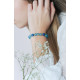 Bracelet Agate Bleu et Lapis Lazuli par ELSA LEE PARIS. Bracelet talisman Chakra et protecteur bleu