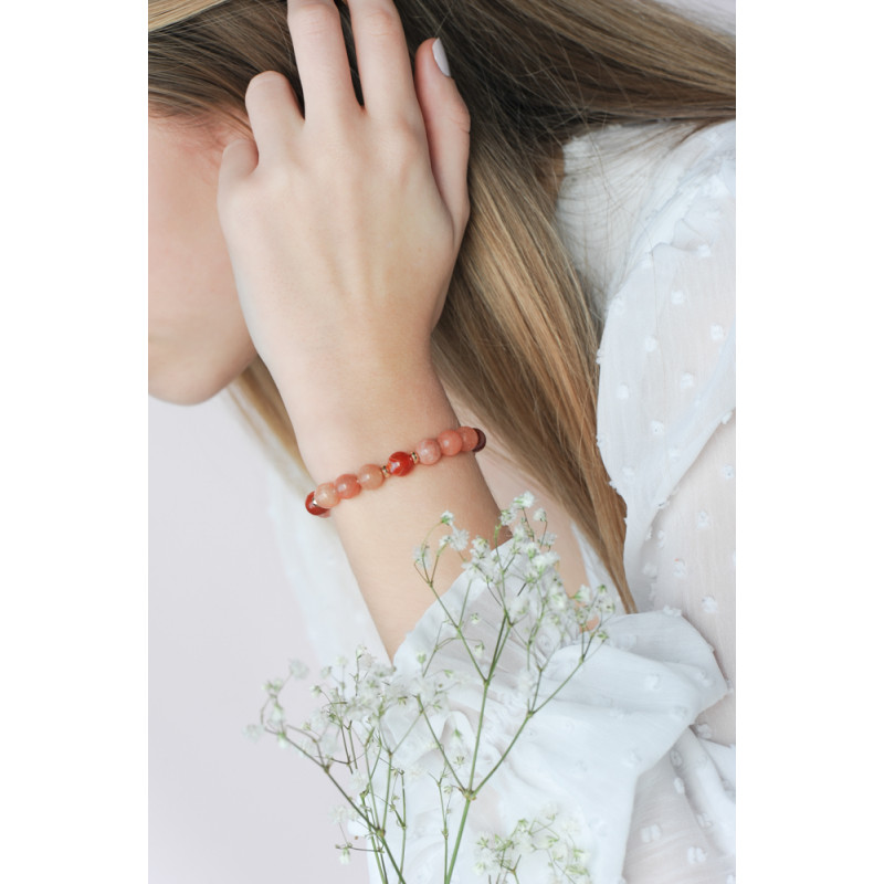 Bracelets en pierre de lune et pierre de soleil - Propriétés en  lithothérapie - Natur'O Pierres