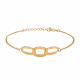 golden bracelet with hammered effect by Elsa Lee Paris gold hammered hoops bracelet in gold silver
