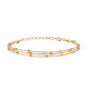 Golden bracelet 3 row chains by ELSA LEE Paris - Lydia yellow golden bracelet chain 