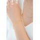Bracelet doré 3 rangs de chaine en argent doré or jaune par ELSA LEE - bracelet chaine doré