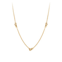 Collier doré fin et minimaliste collier avec double anneaux entrelacés par Elsa Lee Paris