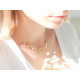 Golden necklace hammered rings gold chocker necklace volume by Elsa Lee Paris