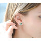 boucles d'oreilles earline vertes émeraude taille poire en argent par Elsa Lee Paris