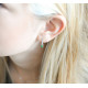 Boucles d'oreilles semi pendante vert émeraude design classique élégant par Elsa Lee Paris 