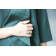 Emerald green solitaire ring thin and discreet ring by Elsa Lee Paris. Silver jewelleries