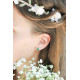 Emerald green studs earrings with its entourage traditional emerald green earrings in silver 925