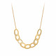 Golden necklace hammered rings gold chocker necklace volume by Elsa Lee Paris