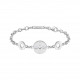 Bracelet rosace en argent 925 avec 1 motif central et 2 cercles par Elsa Lee Paris