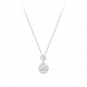 Wind rose necklace in silver with white stones by French jewellery designer Elsa Lee paris 