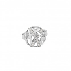 Silver Sphere Ring voluminous round ring silver by Elsa Lee Paris