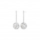 Silver Sphere dangling earrings Sphere atlas jewellery design by Elsa Lee Paris 