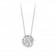 Long chain necklace with a silver globe by Elsa Lee Paris 