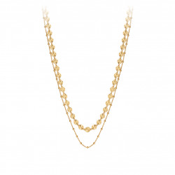 Collier 2 chaînes dorées sans pendentif style minimaliste. Argent doré bijoux Elsa Lee Paris