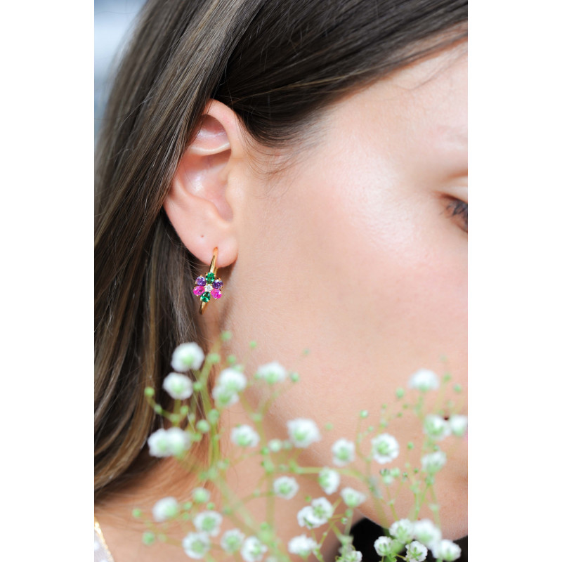 ALYSSA Large Floral Hoop Statement Earrings – Blair Nadeau Bridal Adornments