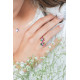 Bague Fleur dorée 2 motifs fleurs pétales multicolores bague fleur semi ouverte - Elsa Lee Paris