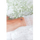 Bracelet Jaune fleur chaîne dorée avec pétales multicolores bijou argent - Elsa Lee Paris