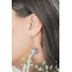 boucles d'oreilles pendantes sphere argent atlas par Elsa Lee Paris 