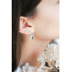 Coin hoop earrings in silver by french jewellery designer Elsa Lee Paris - Silver Coin hoop earrings sets with cubics zirconia